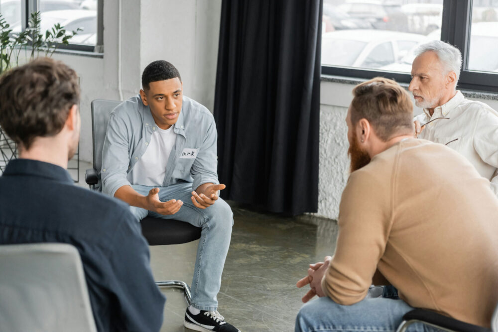 group of men in fentanyl detox program in Atlanta